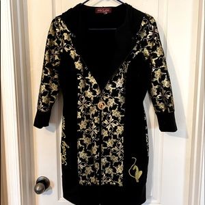 baby phat Black Gold Purple Zip Jacket